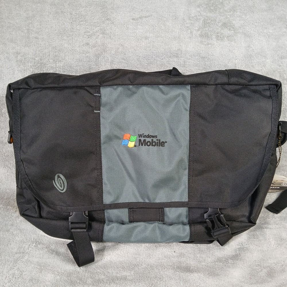 Timbuk2 Outtawhack Daypack Black Gray Tech Bag Windows Mobile Embroidered NEW